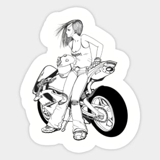 MotoGirl Sticker